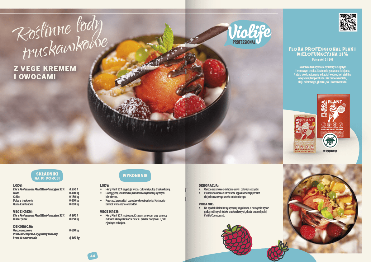 Roslinne lody truskawkowe