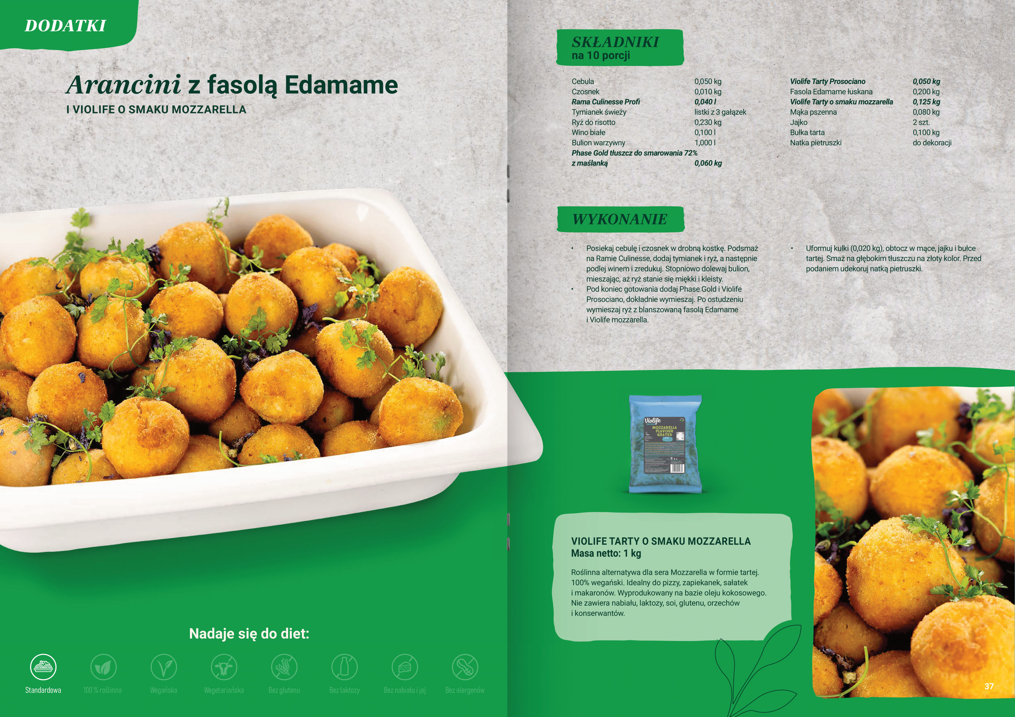 Arancini z fasolą Edamame