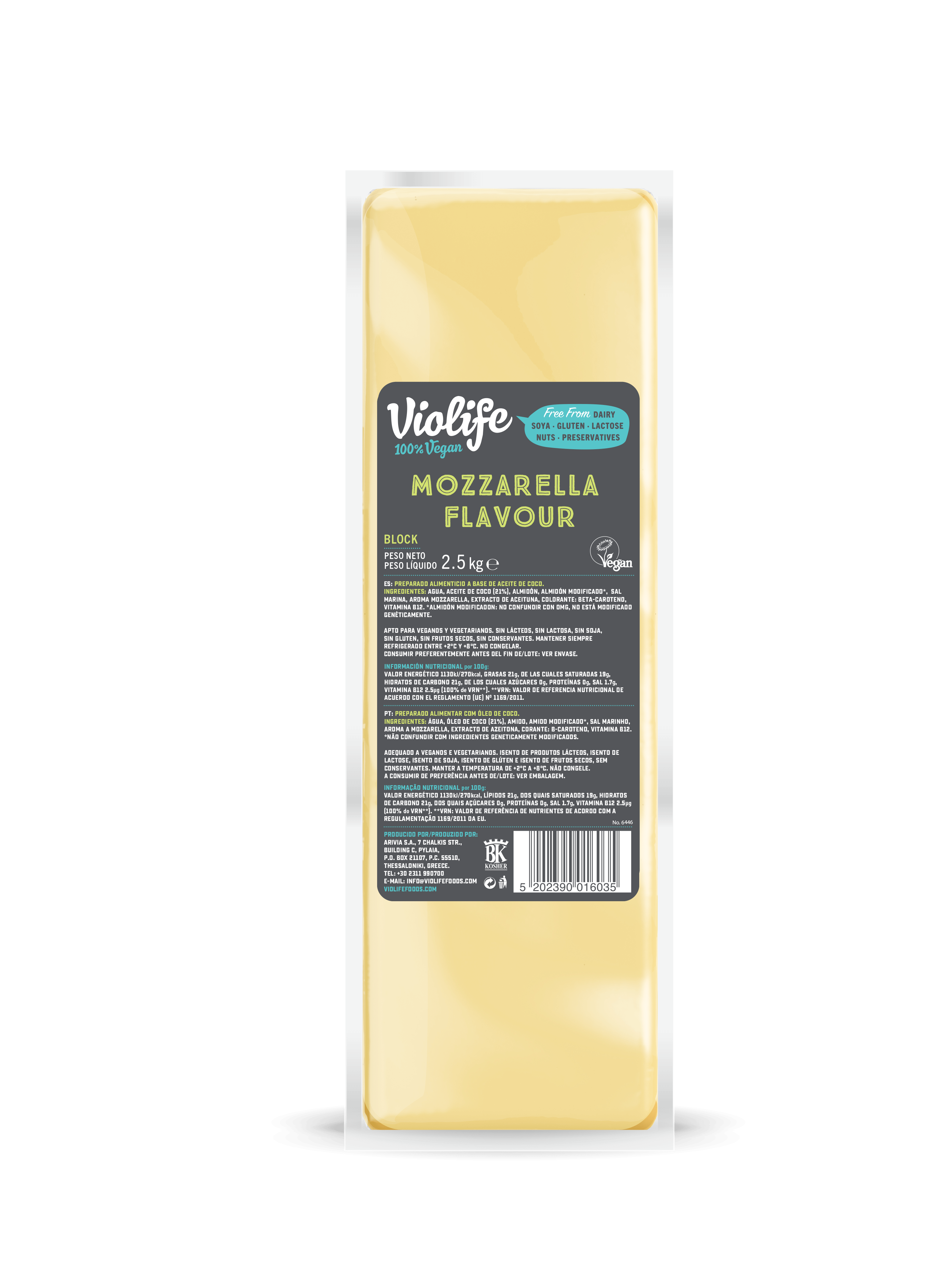 Violife Bloco 2,5kg sabor mozzarella