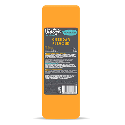 Violife Bloco 2,5kg sabor cheddar - alternativa vegana o queijo