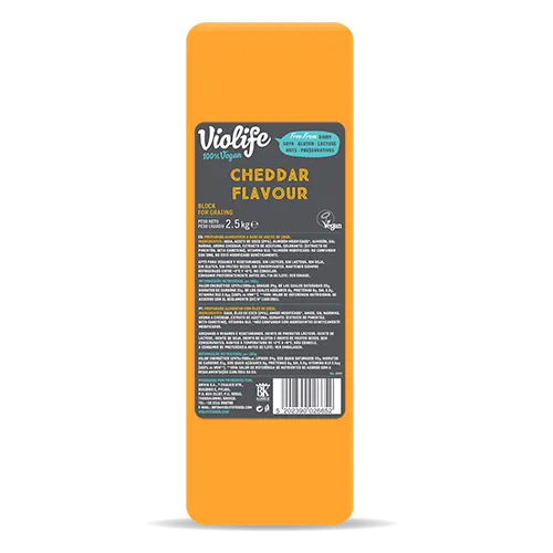 Violife Bloco 2,5kg sabor cheddar - alternativa vegana o queijo