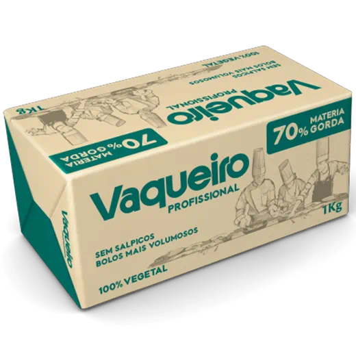 Vaqueiro Profissional - creme vegetal com 70% de matéria gorda