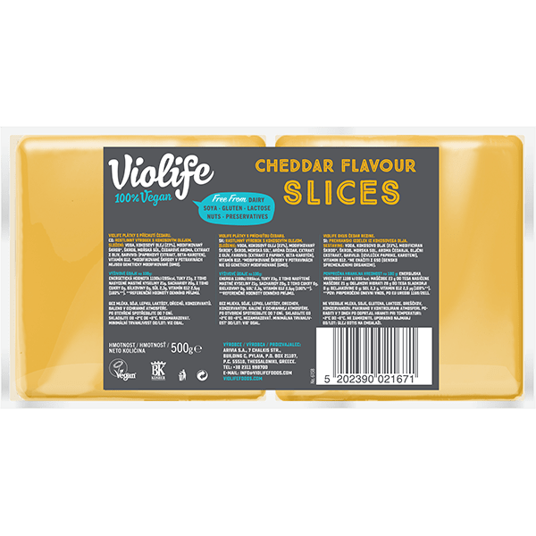 Violife cheddar plátky 500g