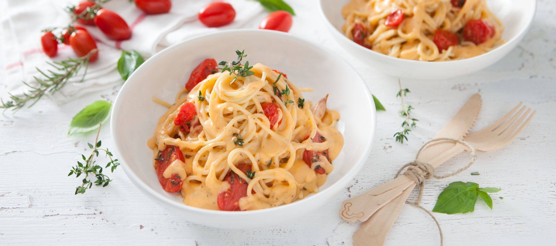 recipe image Krémová pasta s cherry paradajkami
