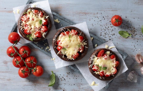 Portobello šampiňón s rastlinnou mozzarellou