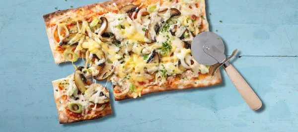 Vegan hubova pizza