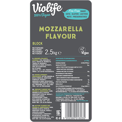 VIOLIFE MOZZARELLA FLAVOUR 5x25kg