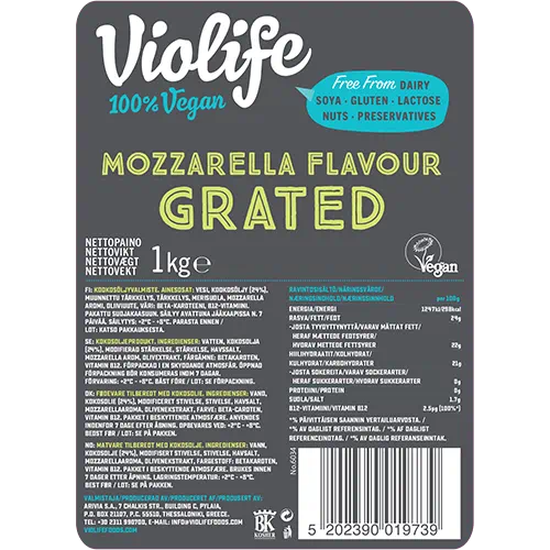  VIOLIFE GRATED MOZZARELLA 10x1kg
