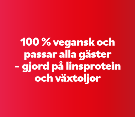 100% Vegansk och passar