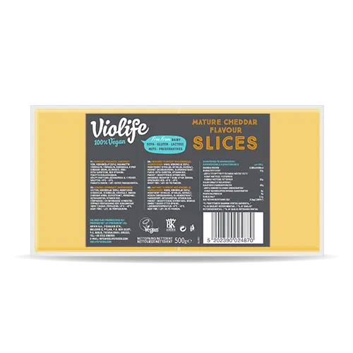 Violife Mature Cheddar Flavour Slices 8x500 g
