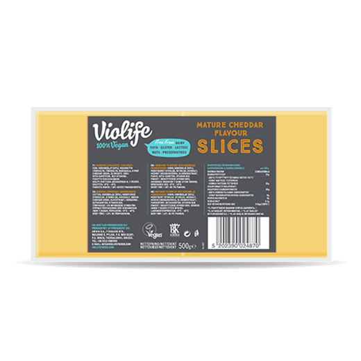 Violife Mature Cheddar Flavour Slices 8x500 g