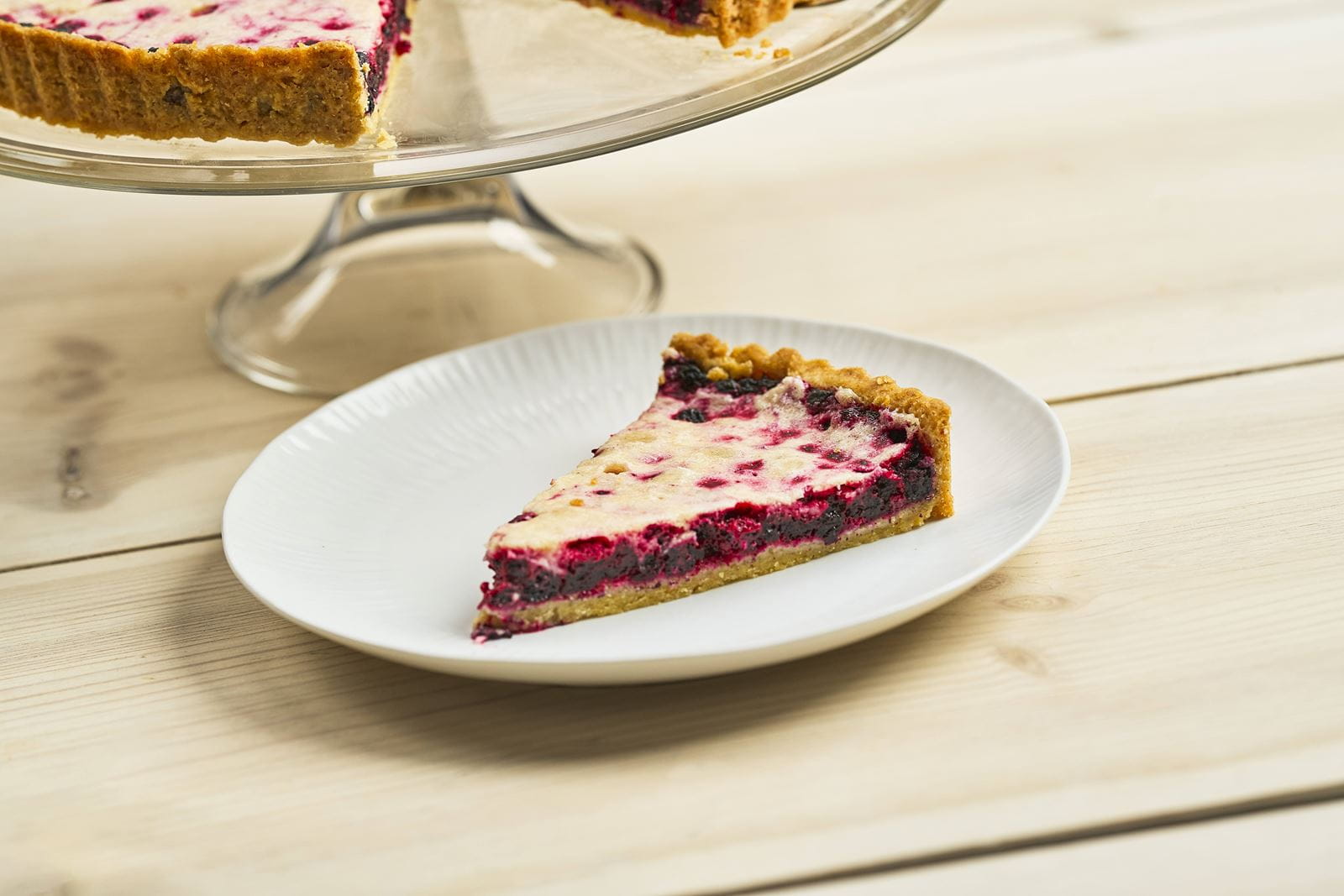 recipe image Blåbärspaj med vaniljsås