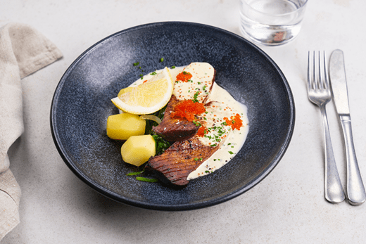 recipe image King Oyster ”Hasselback”