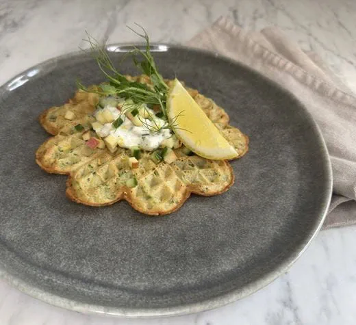 recipe image Matig spenatvåffla