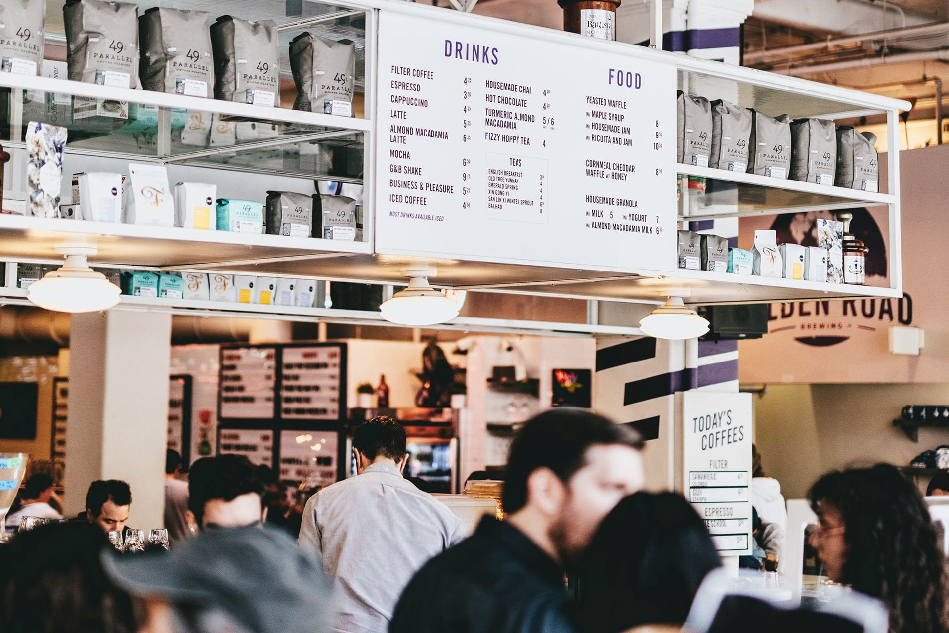 Plant based products in cafe