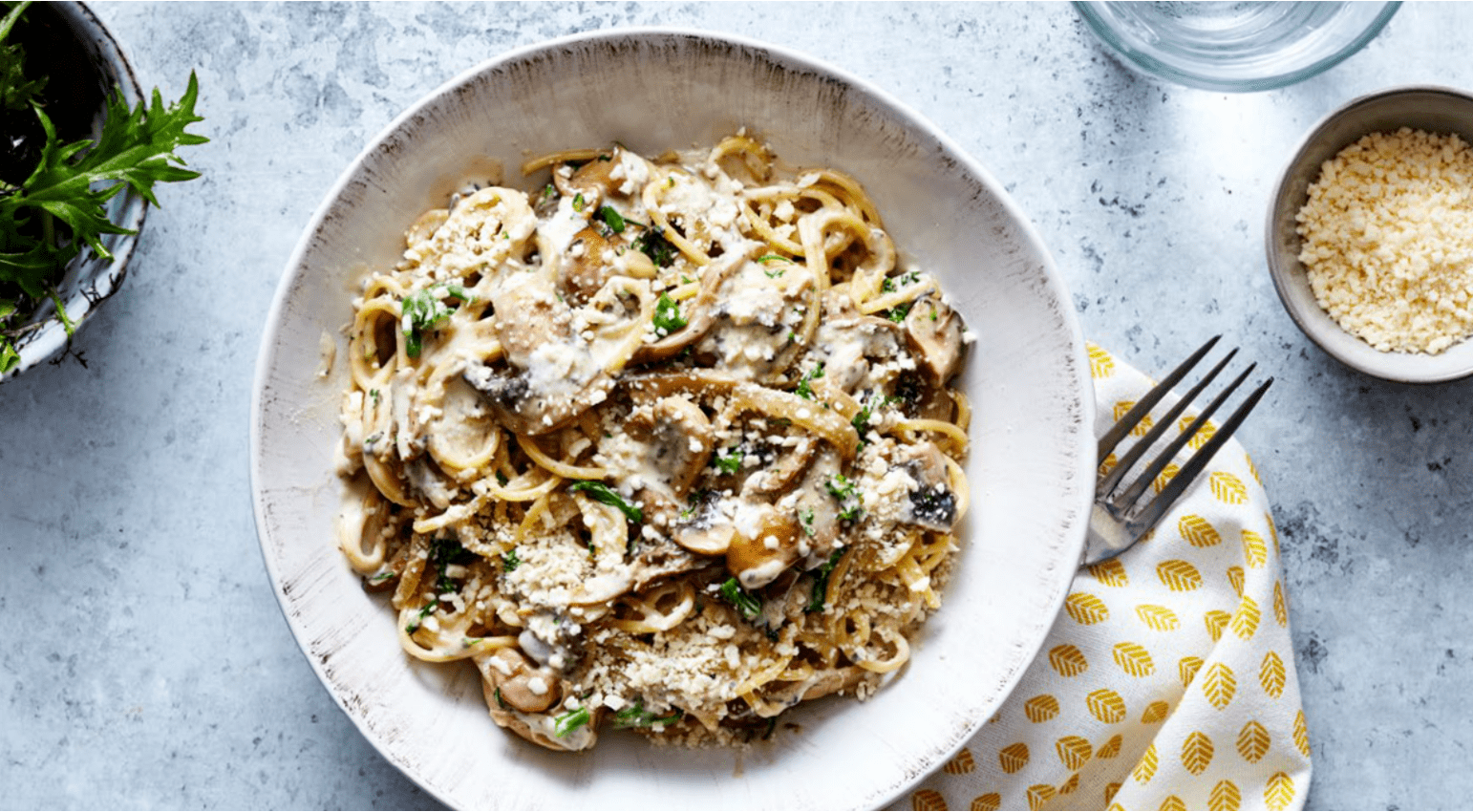 recipe image Mantarlı Vegan Makarna