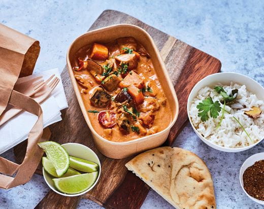 recipe image Köri Soslu Patlıcan & Tatlı Patates