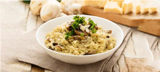 recipe image Mantarlı Ve Parmesan Peynirli Risotto