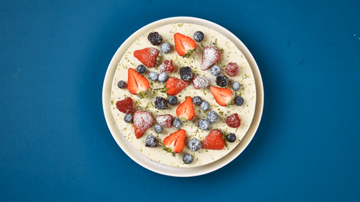 recipe image Misket Limonlu Vegan Cheesecake